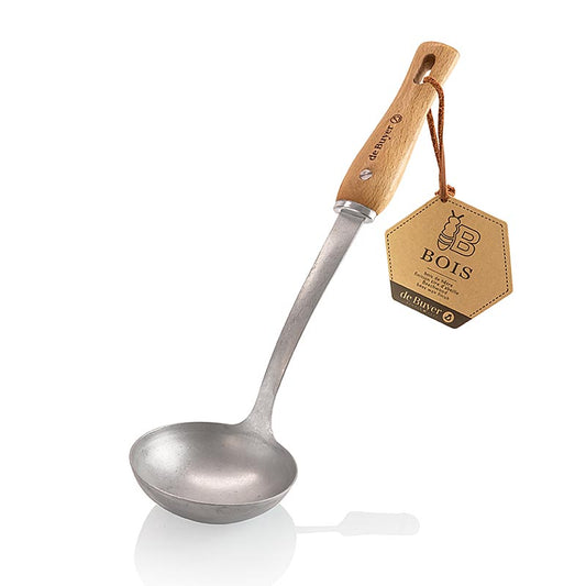 deBUYER B Bois louche, acier inoxydable/bois (270102), 1 pièce - Louche durable en acier inoxydable et bois pour une utilisation polyvalente dans la cuisine