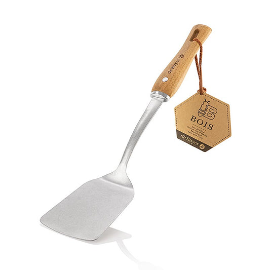 deBUYER B Tourne-bois, acier inoxydable/bois (270105), 1 st - Tourne-bois durable en acier inoxydable et bois, parfait pour la cuisine