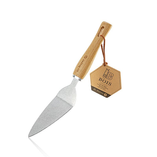 deBUYER B Bois serveur à gâteau, acier inoxydable/bois (270108) pour servir de délicieux desserts