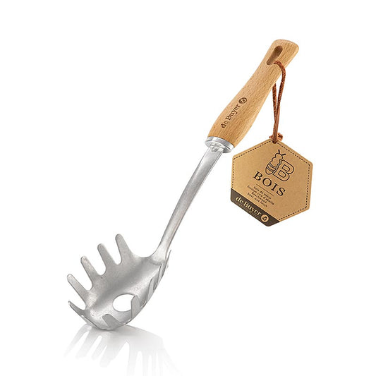 Filtre à spaghetti en acier inoxydable et bois deBUYER B Bois (270109) pour servir les pâtes