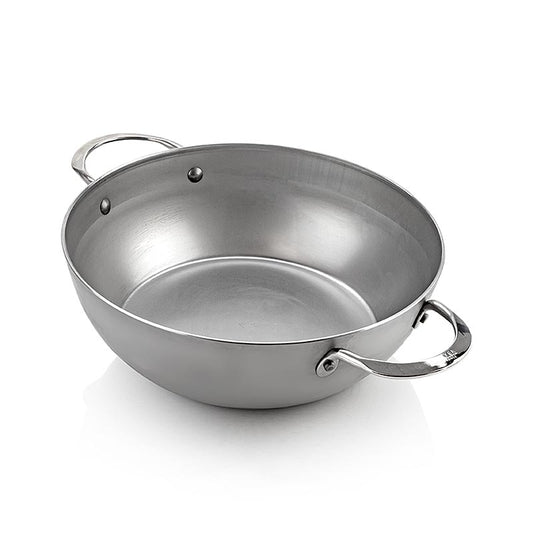 deBUYER Mineral B Element Casserole 28cm avec 2 poignées, idéale pour la cuisine, (565428)