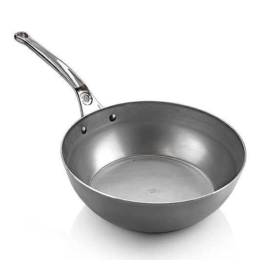 Poêle à frire Mineral B Element Pro de 28 cm deBUYER en acier inoxydable moulé