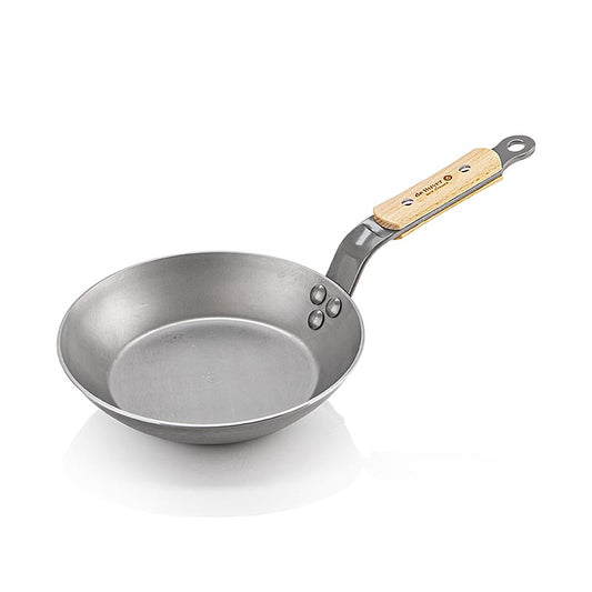 deBUYER Mineral B Bois Poêle à frire en fer 20cm avec manche en bois