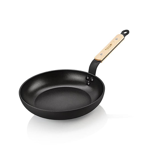 deBUYER B Bois Choc Poêle à induction 24cm (878024) avec manche en bois, 1 pièce, idéale pour cuisiner de délicieux repas
