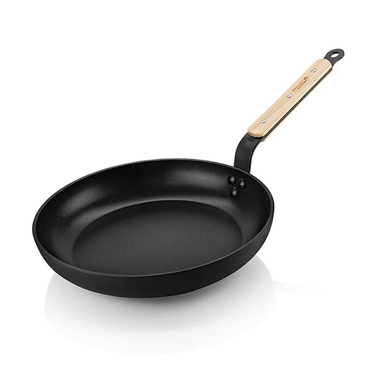 deBUYER B Bois Choc Poêle à frire 28 cm pour plaques à induction, 1 pièce, en matériau de haute qualité