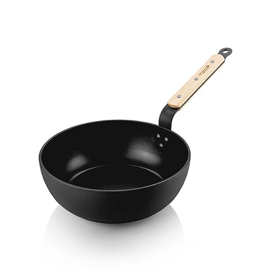 deBUYER 24cm B Bois Choc sauteuse, conçue pour les tables de cuisson à induction, 878824