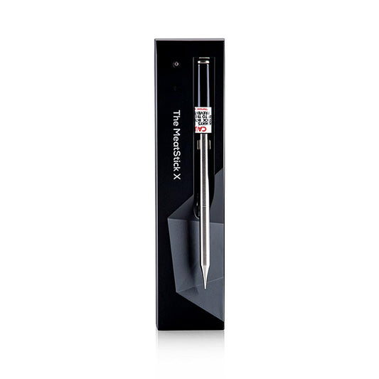 Le MeatStick Set2 - Thermomètre à viande noir, Bluetooth Xtender, chargeur, 3 pièces, parfait pour contrôler la température de la viande grâce à la technologie Bluetooth