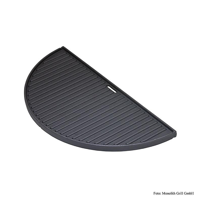 Monolith - Plancha en fonte, demi, conçue pour le gril CLASSIC, Ø 455cm, 1 étoile, idéale pour griller une grande variété d'aliments avec une répartition uniforme de la chaleur