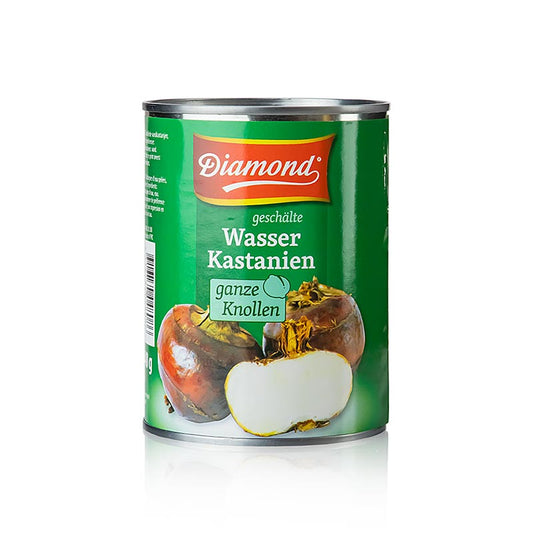Châtaignes d'eau pelées dans l'eau, marque Diamond, boîte de 540 g - parfaites pour les recettes asiatiques de sautés et de salades