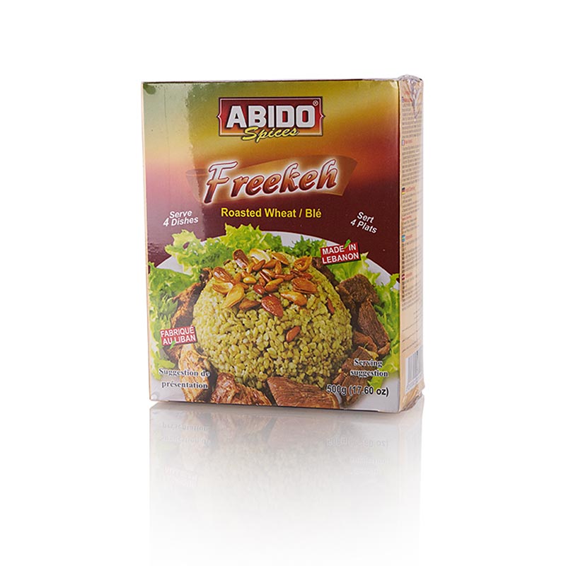 Paquet de 500 g de Freekeh vert et grillé (Farik, Frikeh, Firik) d'Abido