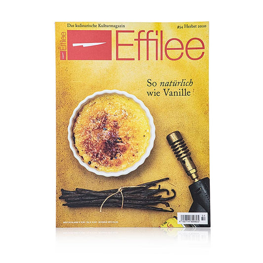 Couverture du numéro 54 du magazine Effilee, consacré à l'alimentation et à la vie, avec un design coloré et une mise en page attrayante.