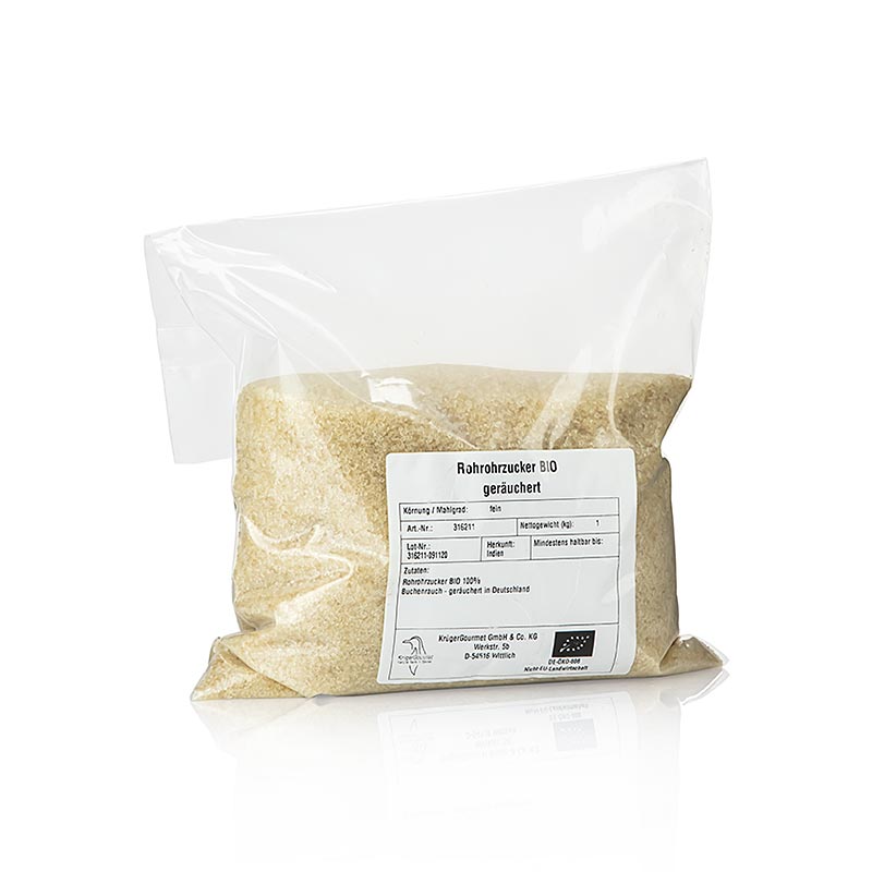 Sucre de canne brut biologique fumé, conditionné en sac de 1 kg