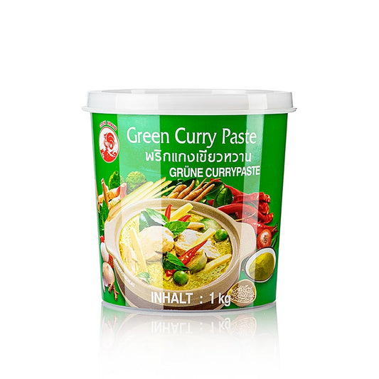Pâte de curry vert de Cock Merk, 1 kg, parfaite pour les plats et recettes d'inspiration thaïlandaise