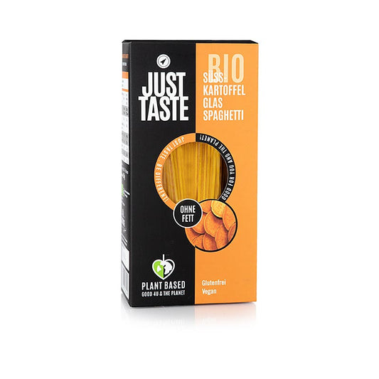 Spaghetti aux nouilles de patates douces Just Taste bio et sans gluten, emballage de 250g