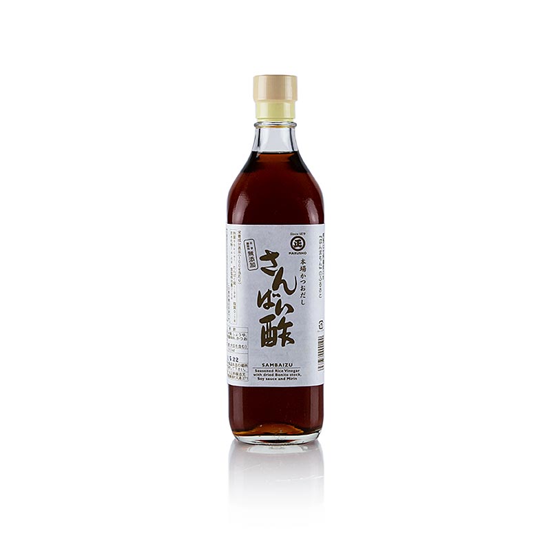 Vinaigre de bonite, Sanbaizu (vinaigre de dashi), condiment vinaigré traditionnel japonais, bouteille de 700 ml