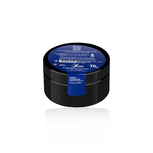 Colorant alimentaire bleu vif Sosa en poudre, 70g, soluble dans l'eau (39428)