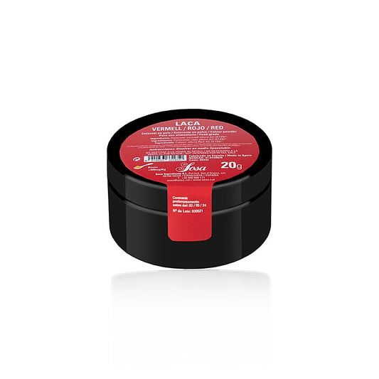Colorant alimentaire rouge vif Sosa pour la pâtisserie et la confiserie, 20g de poudre
