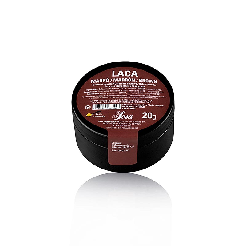 20 g de colorant alimentaire en poudre liposoluble marron de Sosa (39453)