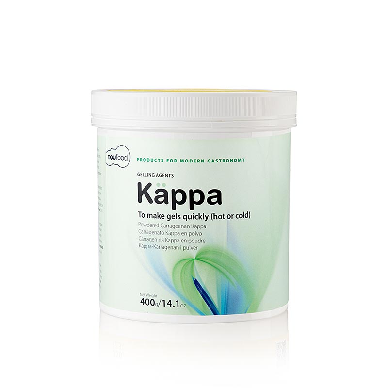 TÖUFOOD KÄPPA, gélifiant (kappa / carraghénane), 400 g - image du produit avec un gélifiant végétal de haute qualité pour épaissir et stabiliser les produits alimentaires