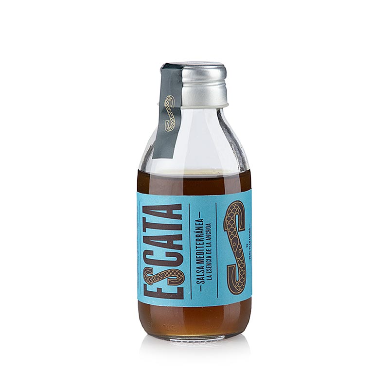 ESCATA SALSA MEDITERRANEA- Sauce garum méditerranéenne à base d'anchois, 105 ml, idéale pour rehausser la saveur de vos plats avec une touche méditerranéenne.