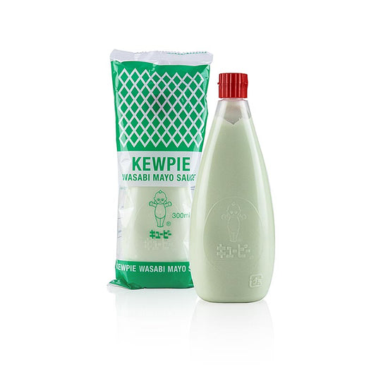 Kewpie Mayonnaise au Wasabi à la japonaise en bouteille de 300 ml, parfaite pour les sushis et les sashimis