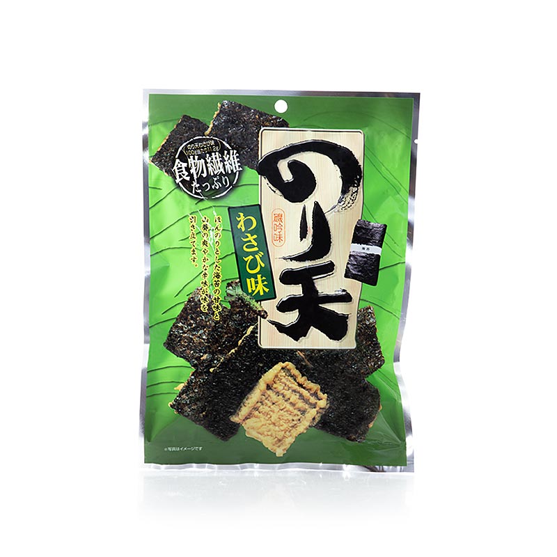 Noriten Wasabi Cracker, 60 g - Délicieux et croustillant cracker de riz japonais au goût épicé de wasabi, parfait pour le grignotage