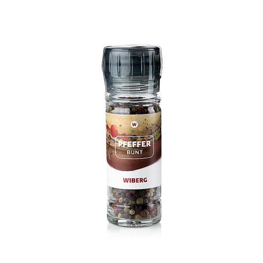 Moulin à épices Wiberg coloré, grains de poivre entiers, 43 g Moulin à épices