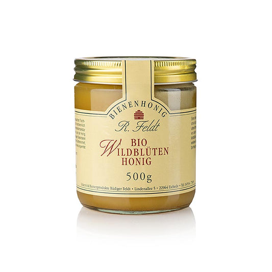 Miel de fleurs sauvages Feldt du Mexique, connu pour son goût doux et crémeux, apprécié des enfants pour sa couleur jaune.