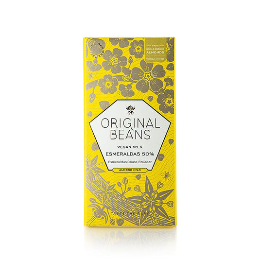Esmeraldas VEGAN M!LK 50% cacao, Original Beans, BIO, 70g - une délicieuse barre de chocolat végétalien d'origine éthique au riche goût de cacao.