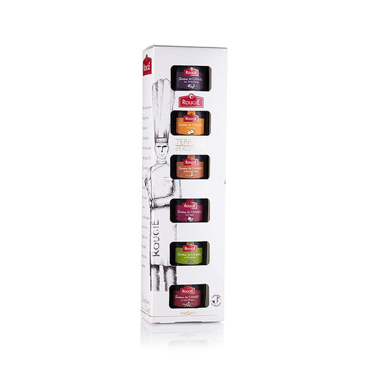 Six saveurs de Rougie 390g Coffret cadeau de terrine de canard, 6 x 65g