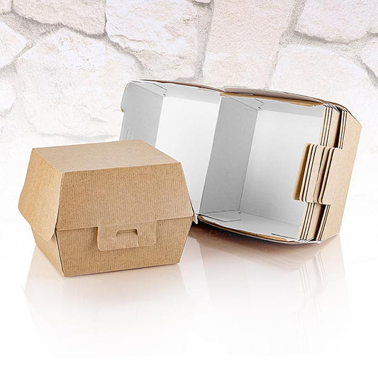 Take Away Burgerbox The Pack 130x125x90mm 50 pcs emballage pour la livraison de nourriture et les plats à emporter 