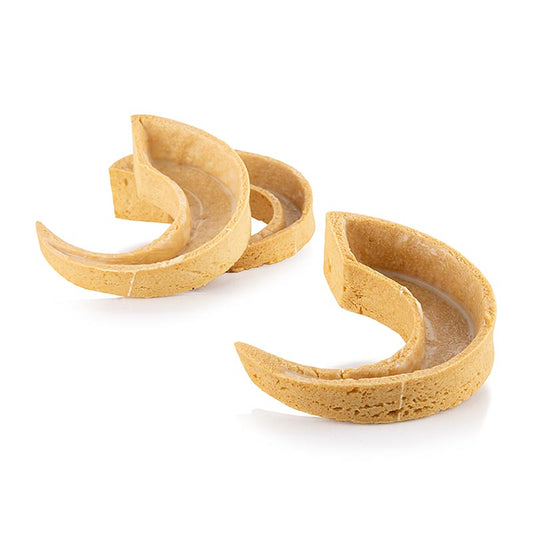 Tartelettes à dessert C-Tart, en forme de demi-lune, 93x80x20mm, La Rose Noire, 1344 kg, 48 pièces, délicieuses gâteries pâtissières