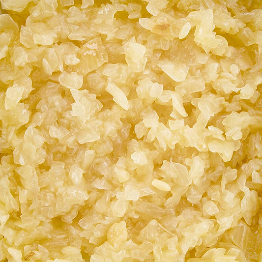 Cubes d'oignons Holzmann frais de 6 mm, cuits à la vapeur, conditionnés dans un emballage pratique de 3 kg