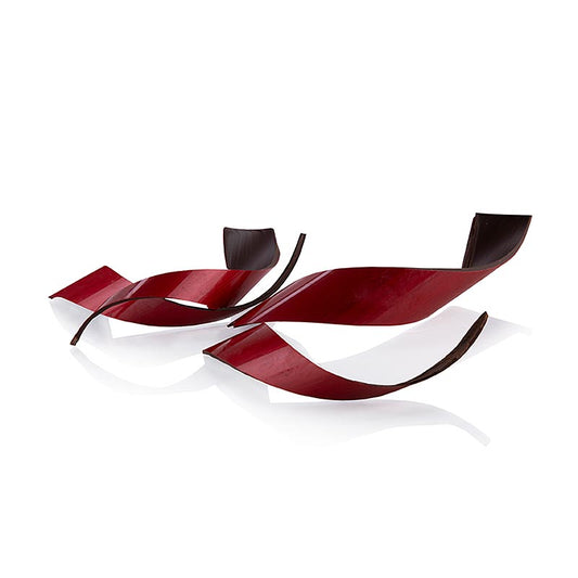 Bouchon torsadé en chocolat rouge avec des dimensions de 80x20x30mm par Dobla, 140g, 80 pièces