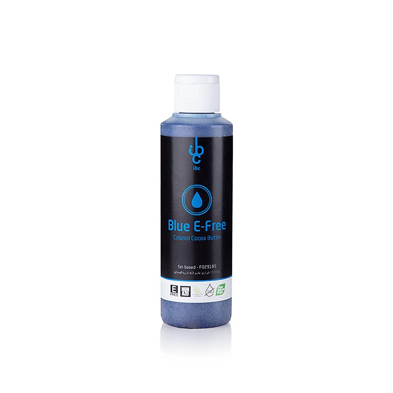 245 g de beurre de cacao bleu clean label dans un emballage IBC, parfait pour la pâtisserie et les soins de la peau