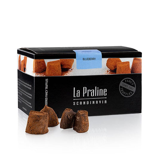 La Praline Fancy Truffles, chocolat travaillé à la myrtille, 200 g de Suède, délicieuses truffes au goût délectable de myrtille