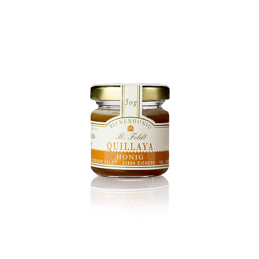 Miel de Feldt Imkerij Quillaya, pot portion, 50 g - un petit pot de 50 grammes de délicieux miel de Feldt Imkerij Quillaya