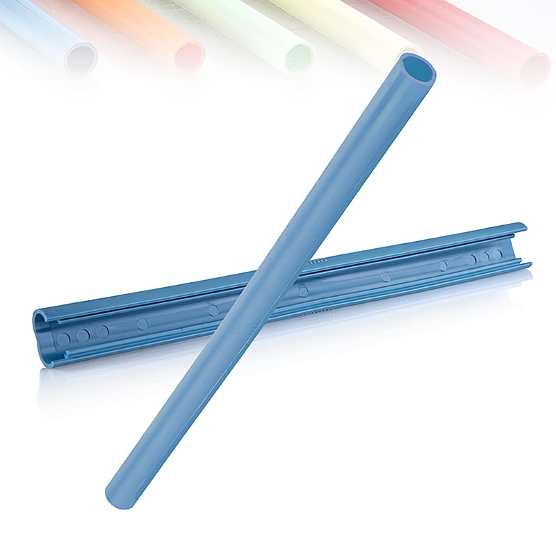 Paille bleue réutilisable de ClickStraw, emballée en lot de 10 pièces