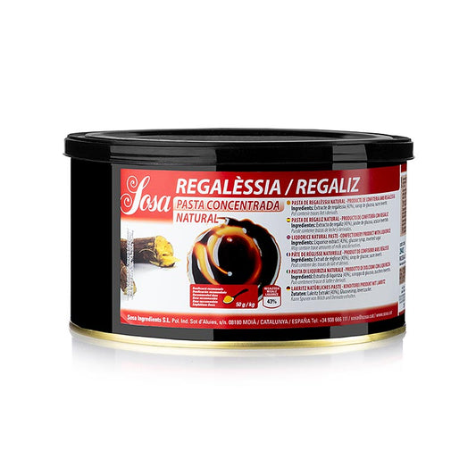 Sosa Liquorice Paste Natural (39403), 15 kg - Un grand paquet de 1,5 kg de pâte de réglisse Sosa, sans arômes ajoutés.