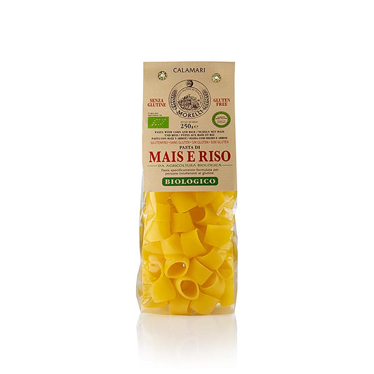 Pâtes aux calamars biologiques sans gluten à base de riz et de maïs, 250g par Morelli 1860