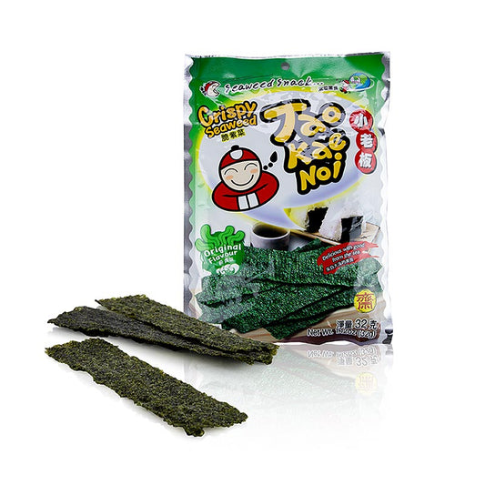 Taokaenoi Crispy Seaweed Original 32g, des chips d'algues délicieuses et croustillantes pleines de saveur