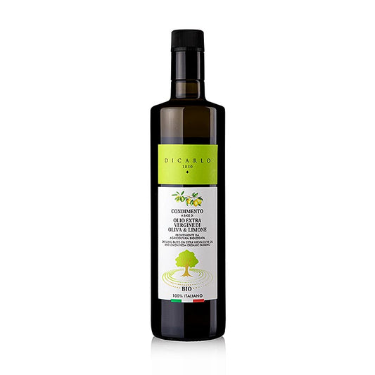 Huile d'olive vierge extra de première pression à froid EVO Di Carlo 750ml biologique infusée au citron