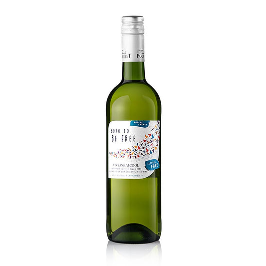 Bouteille de 750 ml de vin blanc sans alcool La Colombette Born to be Free