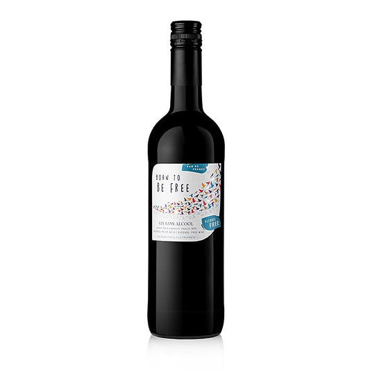 La Colombette Born to be Free vin rouge sans alcool, bouteille de 750 ml, parfait pour ceux qui recherchent un vin rouge rafraîchissant, savoureux et sans alcool.