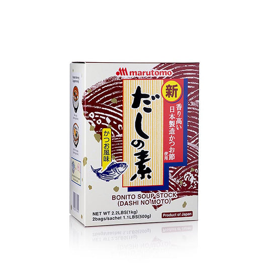 1 kg de bouillon de soupe de poisson Marutomo Dashi no moto, parfait pour rehausser la saveur des soupes et des bouillons