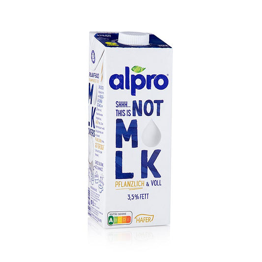 Lait végétal à base d'avoine, 3,5 % de matières grasses, Alpro, 1 litre, parfait pour les végétaliens