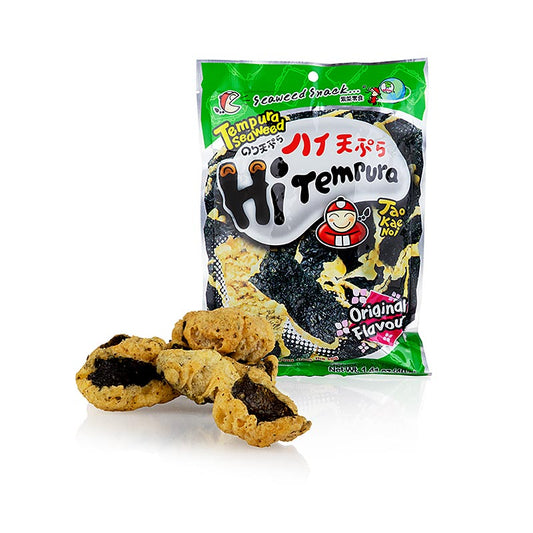 Taokaenoi Tempura Seaweed Original, une délicieuse et croustillante chips d'algues de 40g.