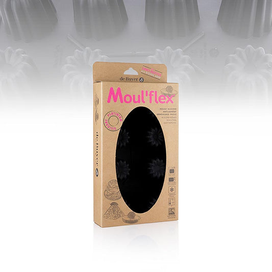 Moule à pâtisserie en silicone élastomoule, 8 Bordelais (Canneles), 82cl, de Buyer (196801), 1 st - moule à pâtisserie en silicone de haute qualité pour la préparation de 8 Bordelais (Canneles) d'une contenance de 82cl, de la marque renommée de Buyer (196801)