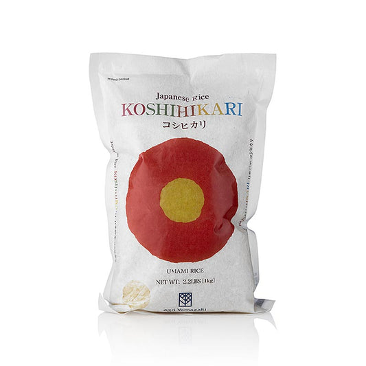 Paquet de 1 kg de riz à sushi Koshihikari umami à grains ronds de qualité supérieure de Agri Yamazaki