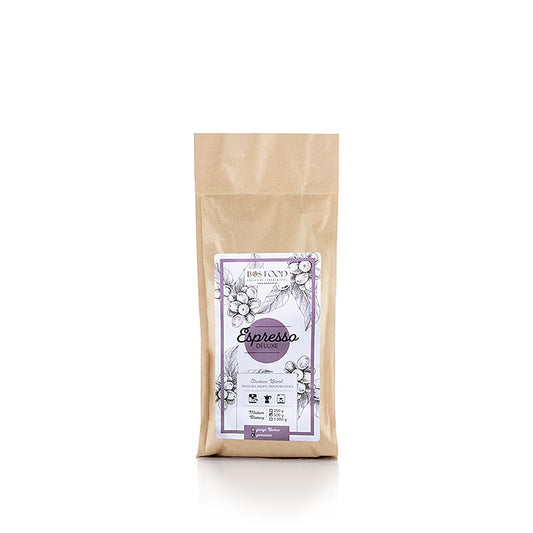 BOS FOOD - Espresso Deluxe, mélange de café Arabica, MOULÉ, 500 g, un mélange riche et aromatique parfait pour les amateurs de café